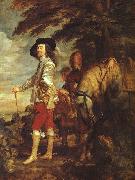DYCK, Sir Anthony Van Charles I: King of England at the Hunt drh oil painting artist